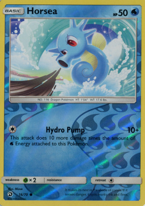 2018 pokemon tcg sun moon dragon majesty common reverse holo 16 horsea