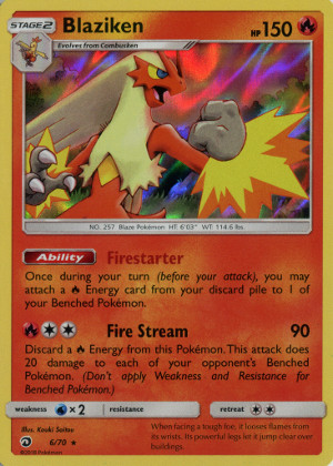 2018 pokemon tcg sun moon dragon majesty rare holo 6 blaziken