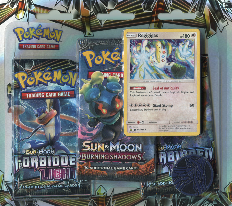 2018 Pokemon TCG Sun & Moon Forbidden Light Booster Pack (3 Cards) - Factory Sealed