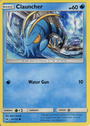 2018 pokemon tcg sun moon forbidden light common 25 clauncher