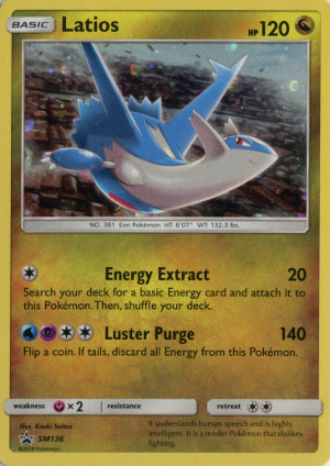 2018 pokemon tcg sun moon promo sm136 latios