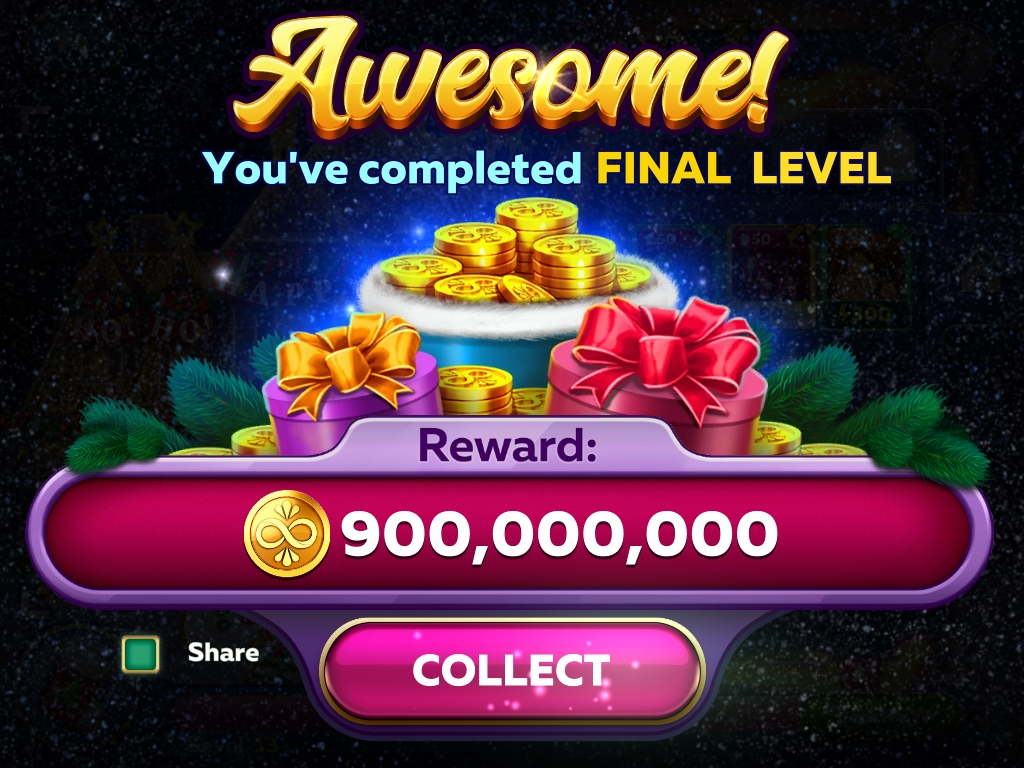 infinity slots 2019 christmas decoration final level reward